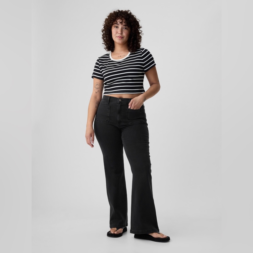 Women's Black Flare Jeans